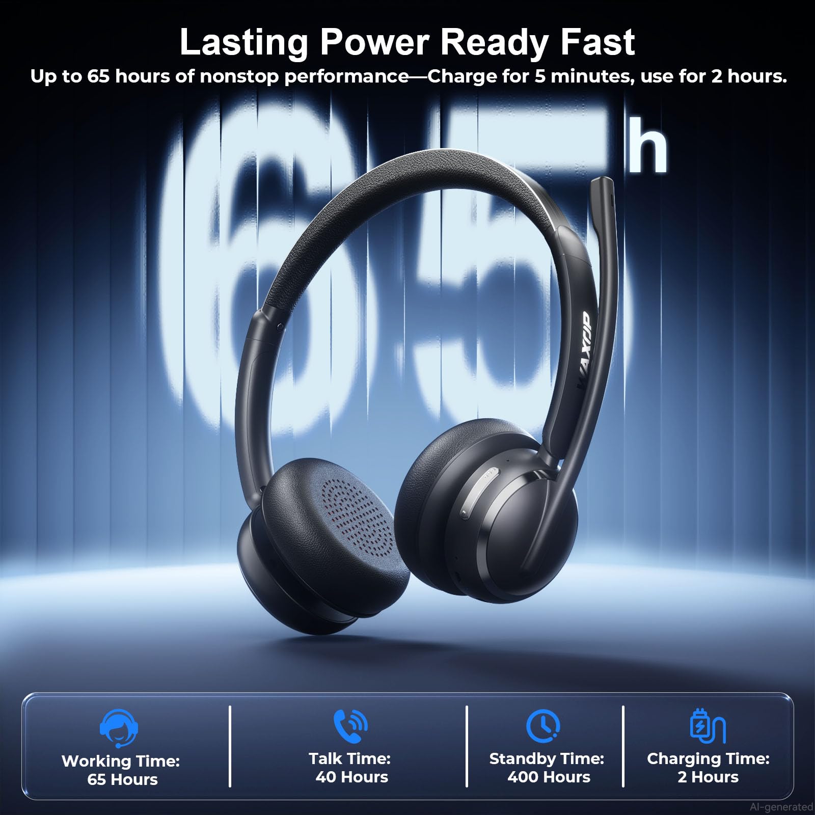 Wireless Headset with USB A/C Dongle Gallery Image