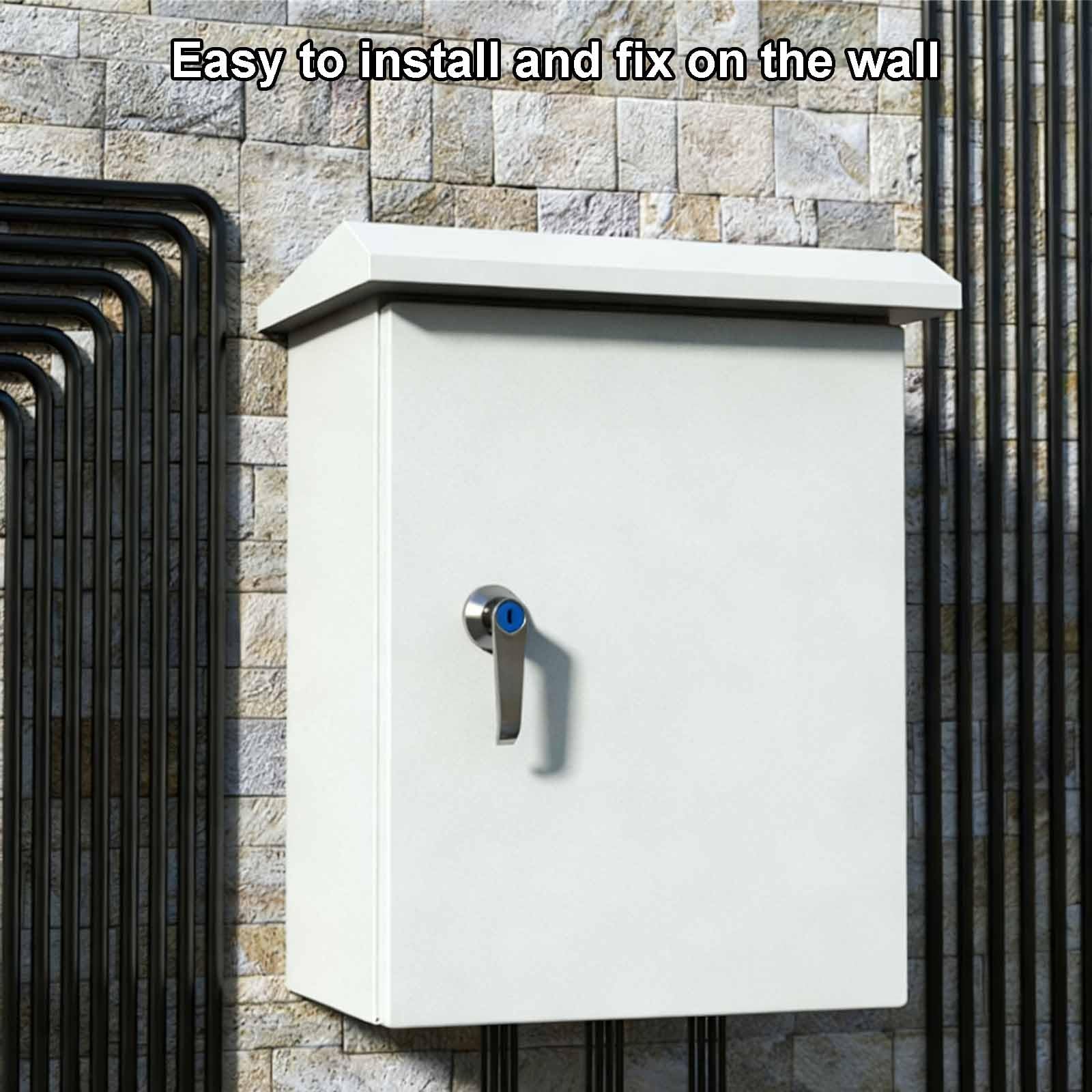 Caja Estanca Exterior Electrica Ip65, Caja Conexiones con Placa de Montaje, Armario de Distribución con Cerradura para Montaje en Pared para Interior y Exterior(30x25x15cm/12X10X6in)