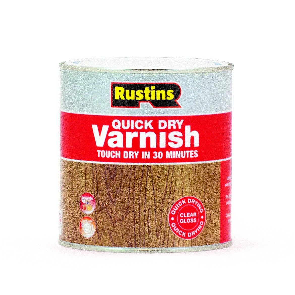 Clear Gloss Varnish Rustins Quick Dry 1 Litre Tough Durable Finish for Interiors