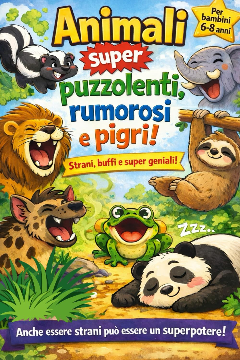 Animali super puzzolenti, rumorosi e pigri!: Un viaggio divertente tra gli animali più strani del mondo (Animali super strani!)