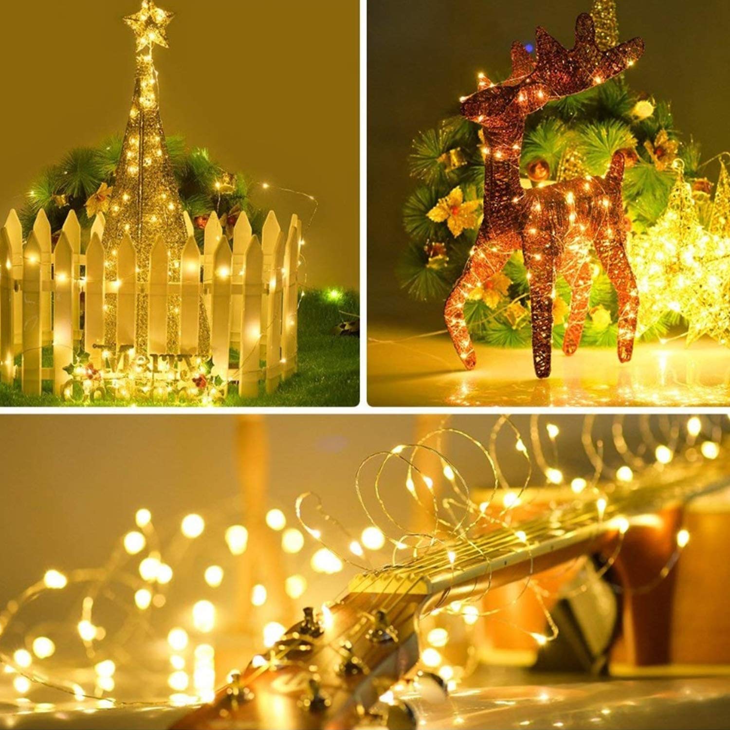 IDEAF Idena 30257 - LED Micro lichtketting met 50 LED in warm wit en USB-stekker, ca. 2,75 m IDEAF Idena 30257 - LED Micro lichtketting met 50 LED in warm wit en USB-stekker, ca. 2,75 m