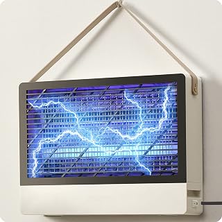 GeckoMan Quiet Hybrid Spectrum 20W Indoor Bug Zapper - Fruit Fly Mosquito Gnat Moth Killer with 2 Replacement Bulbs