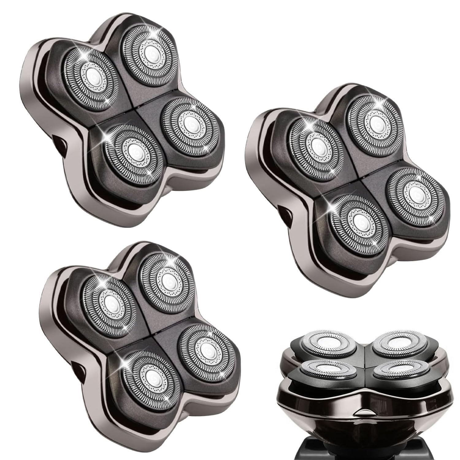 Cuchillas de repuesto para maquinilla de afeitar compatibles con Skull Pitbull Gold PRO para cabeza PRO 4 para afeitadora Pitbull Platinum (3pack)