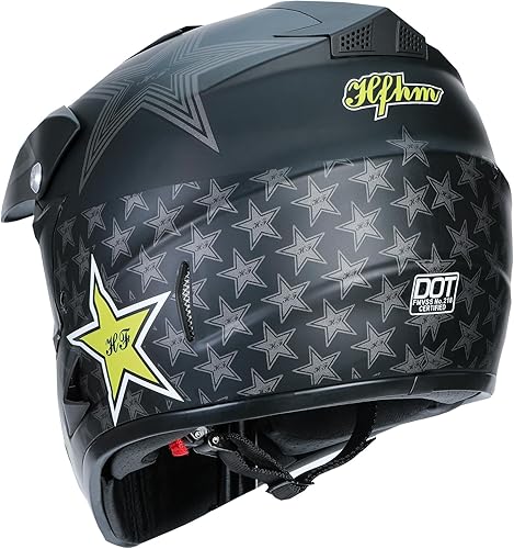 Miniatura 2 de Casco de motocross para adultos con gafas, guantes y máscara, ATV, casco de motocicleta para adultos todoterreno, color negro para adultos, aprobado
