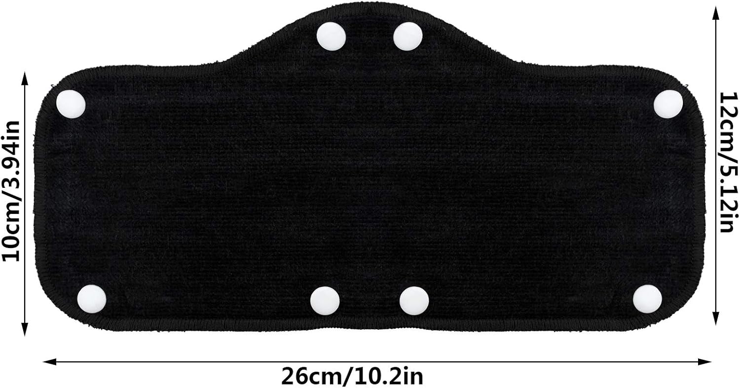 Topbuti 15 pcs Cotton Washable Hard Hat Sweatband, Reusable Terry Sweatband with Liner Snap, Hard Hat Accessories, Absorber Terry Snap on Sweat Band Liner for Hardhat (Black) - - 