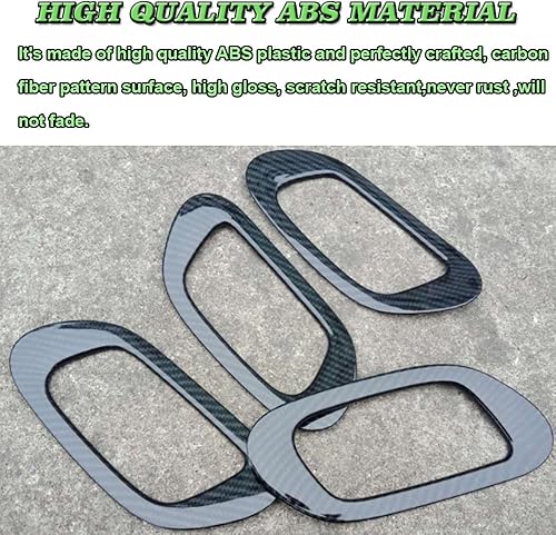 Miniatura 4 de BOYOUS Para Honda HRV HR-V 2016 2017 2018 2019 2020 2021 2022 4 piezas ABS estilo fibra de carbono interior manija puerta cubierta marco cubierta