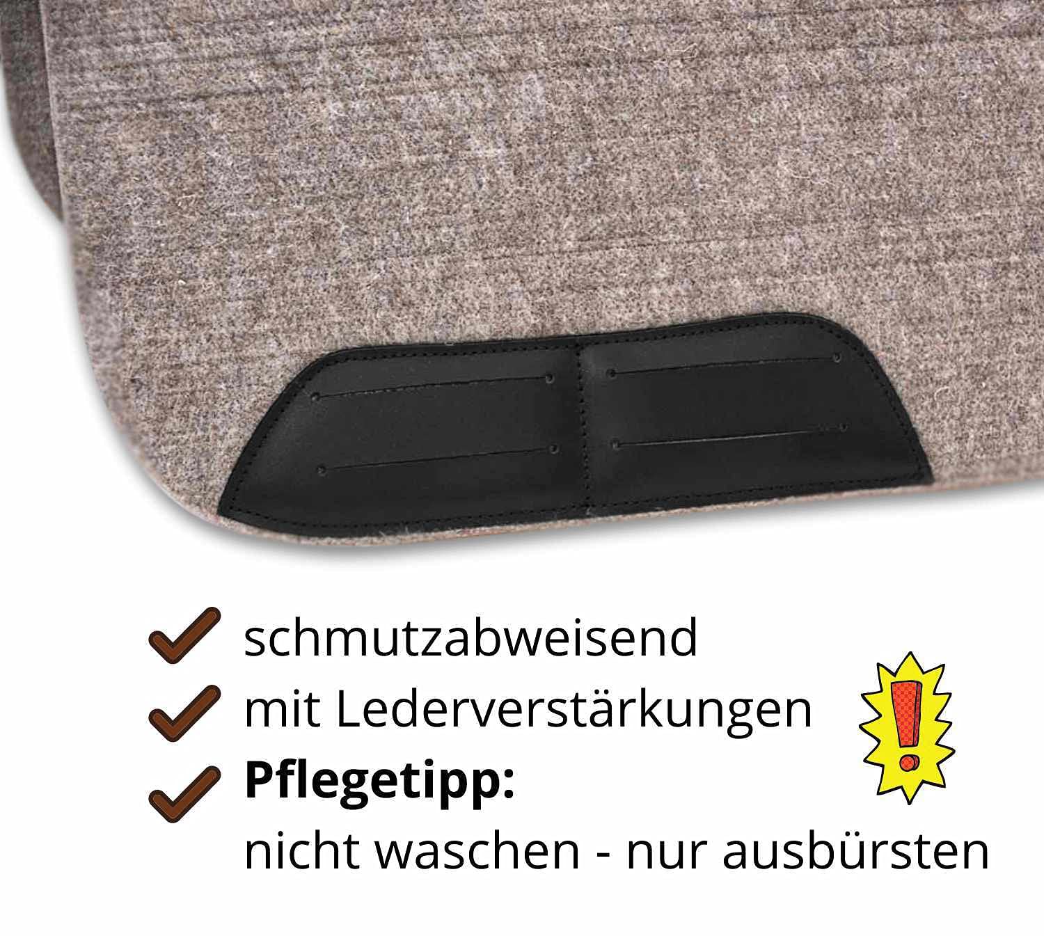 AMKA Filzschabracke Dressur aus Naturfilz mit Lederverstärkung 10 mm dick
