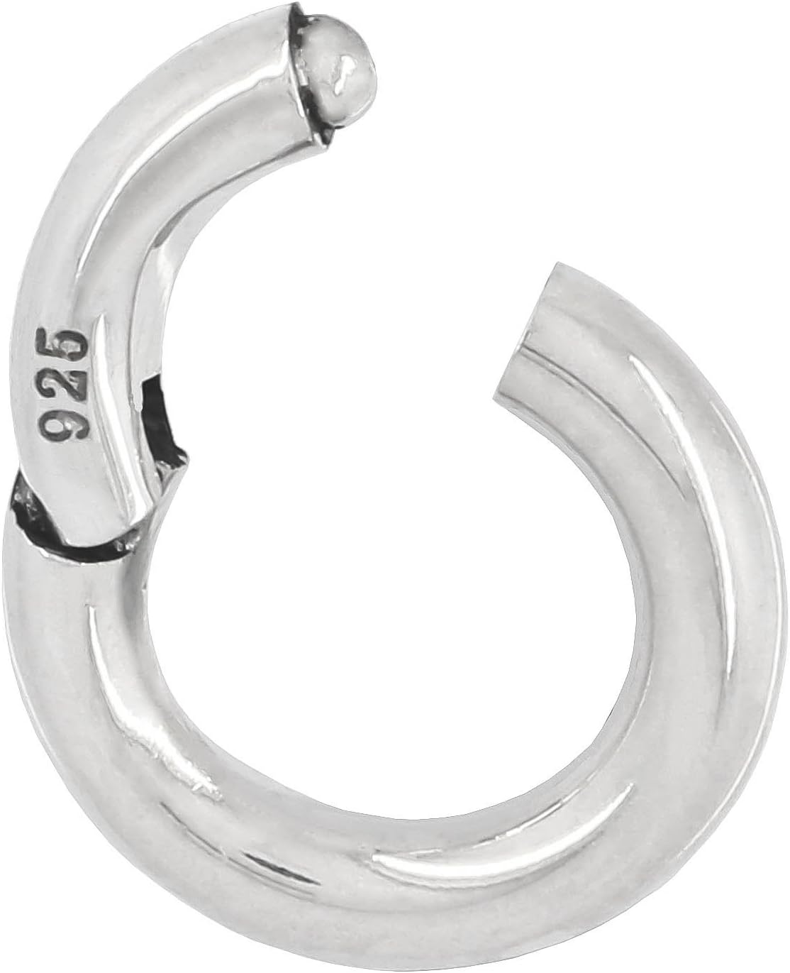 1PC Sterling Silver Round Shortener Enhancer Push Clasp 14mm