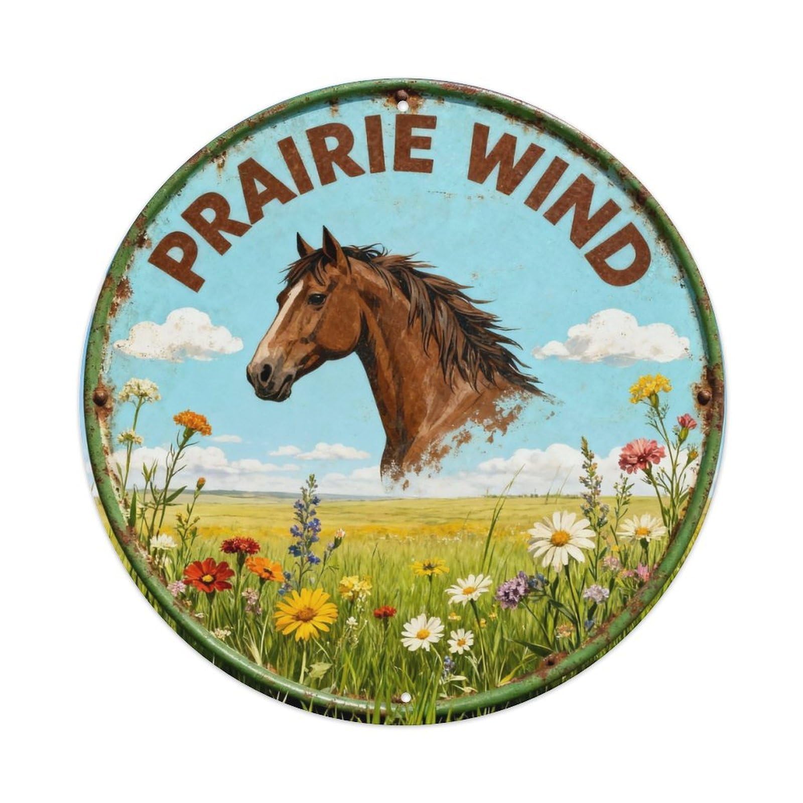 Prairie Wind Metal Tin Sign Plaque