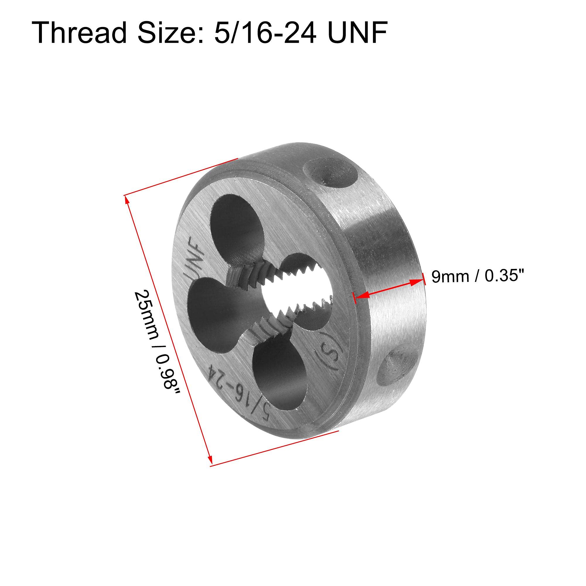 uxcell Round Die Stock Handle Wrench Set, 5/16-24 UNF Threading Die — Amazon image 3
