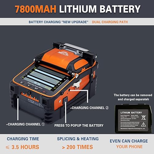 Miniatura 5 de groword AI-9 Empalmador de fusión de fibra óptica Actualización de seis motores de fusión de empalme de núcleo de alineación de fibra óptica