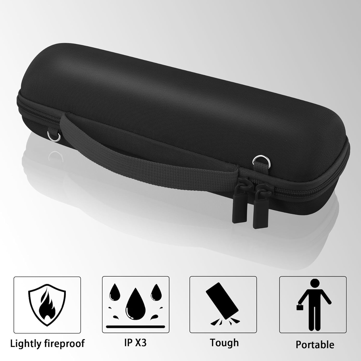 co2CREA Dur Étui de Voyage Rigide Housse Cas pour Beats Pill Enceinte Bluetooth Portable Microphone intégré(boîte Seule)