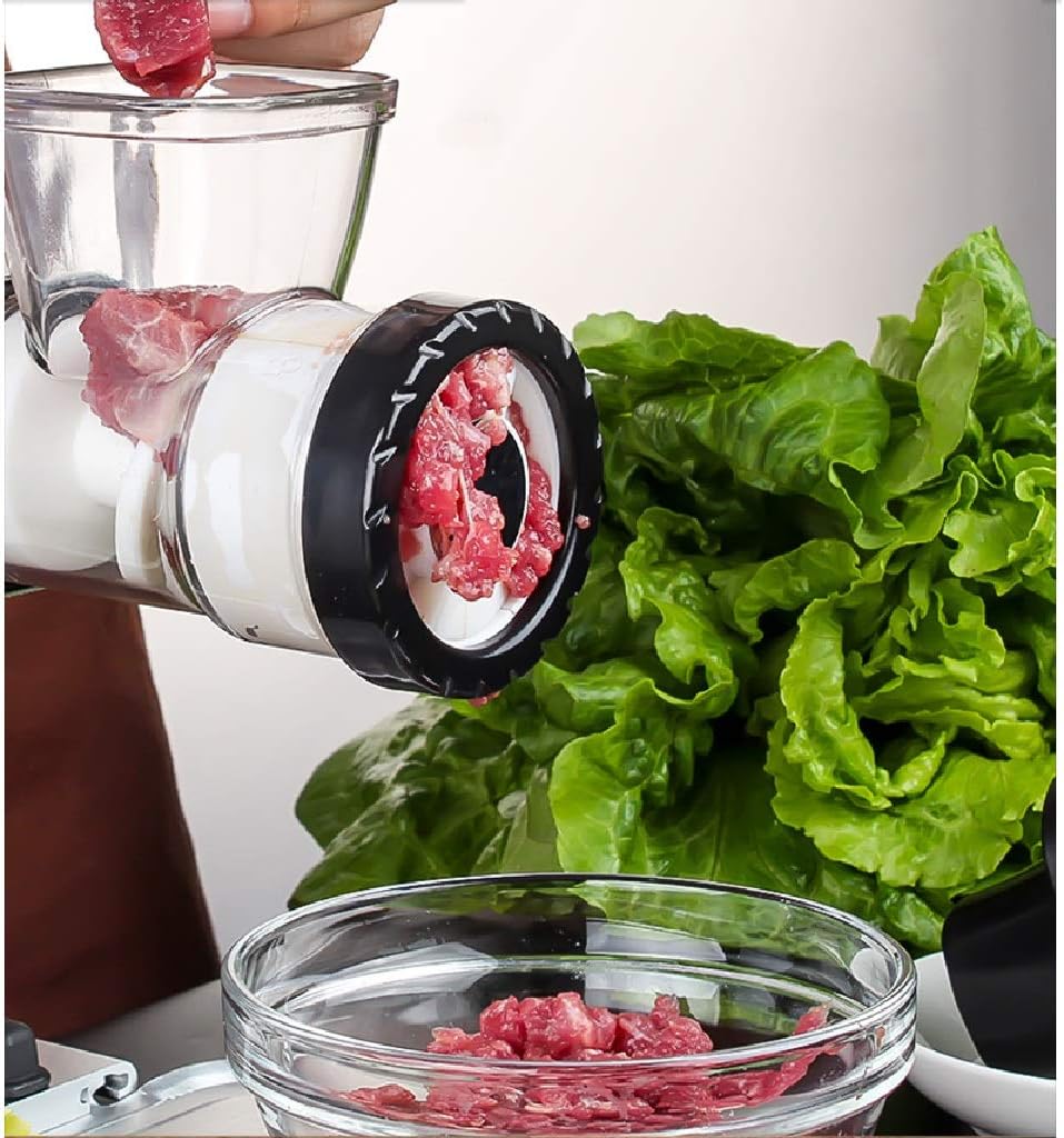 Manual Meat Grinder-Meat Mincer Grinder Hand-Power Food Chopper Mixer Blender to Chop Fruit Vegetable