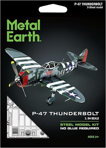 Miniatura 6 de Metal Earth P-47 Thunderbolt 3D - Kit de modelos de metal