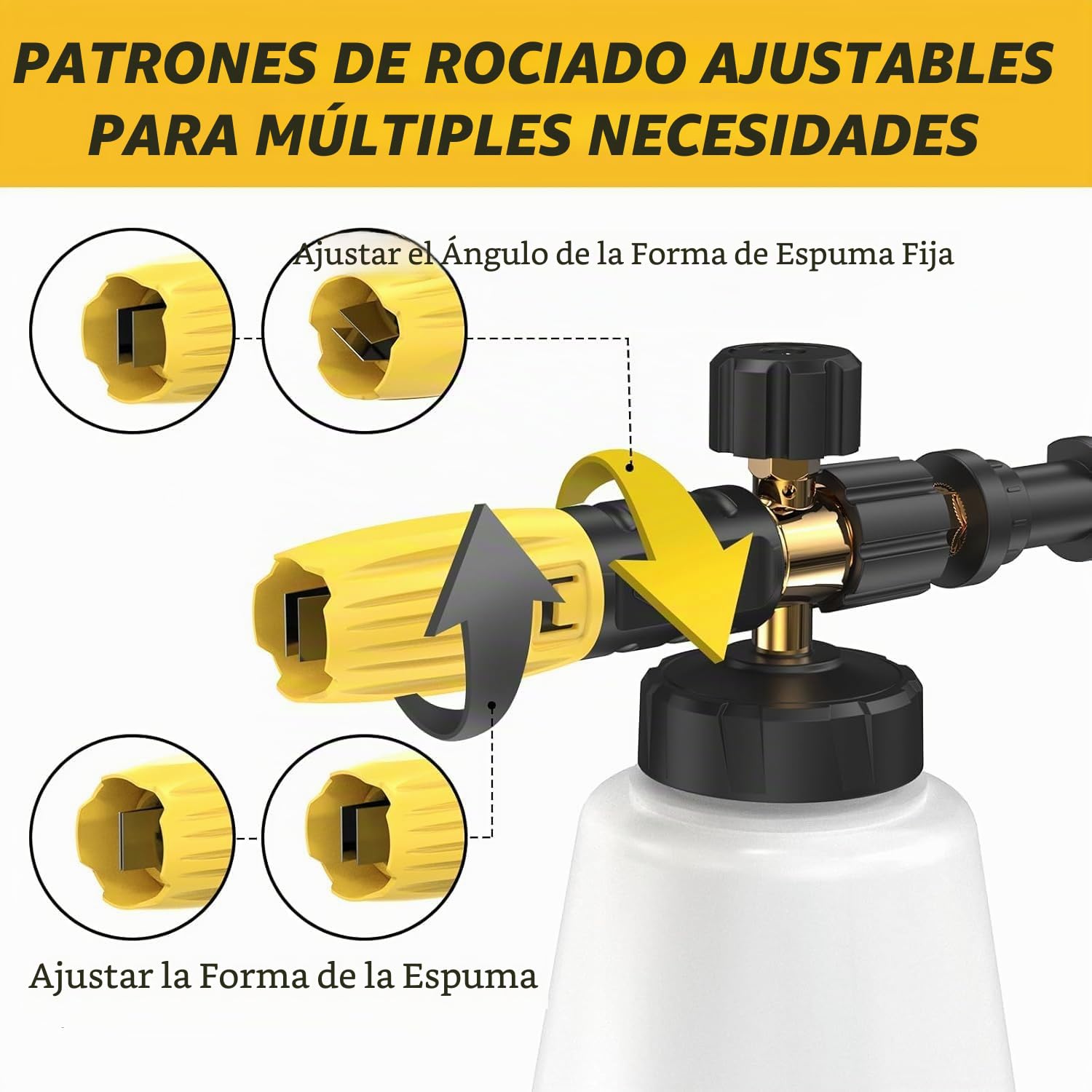 Lanza De Espuma De Nieve Para Lavadora A Presión Karcher K2 K3 K4 K5 K6 K7, Cañón De Espuma De Repuesto, Conexión Mejorada Y Dispensador De Jabón De Cuello Ancho, Boquilla De Pulverización Ajustable