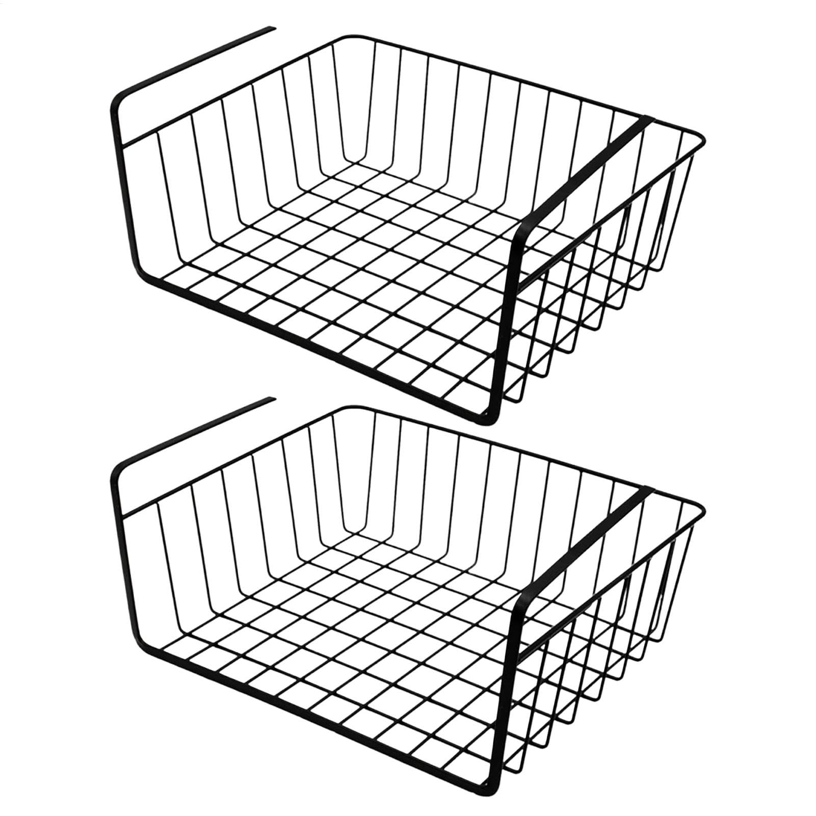 Sous le panier de rangement - Sous l'étagère de cabinet, panier d'organisation d'armoire de cuisine | Organisateur sous étagère de placard pour pantry, comptoir, buanderie