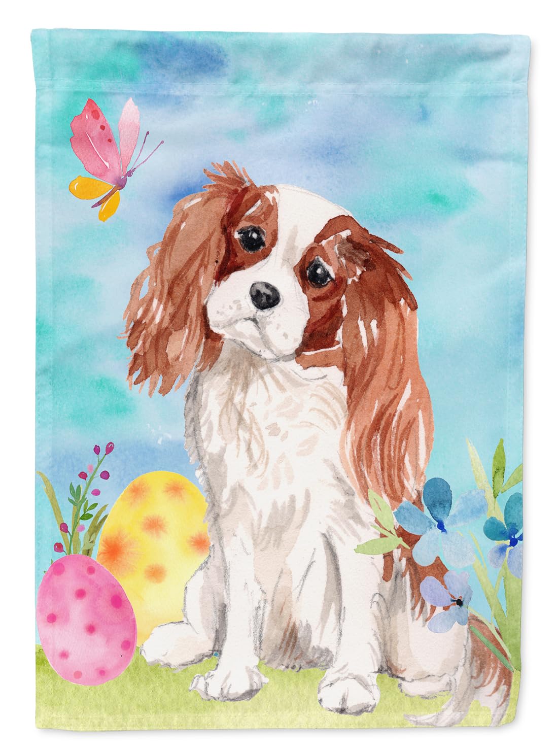 Drapeau Cavalier King Charles de jardin cadeau idéal passionné chien Pâques