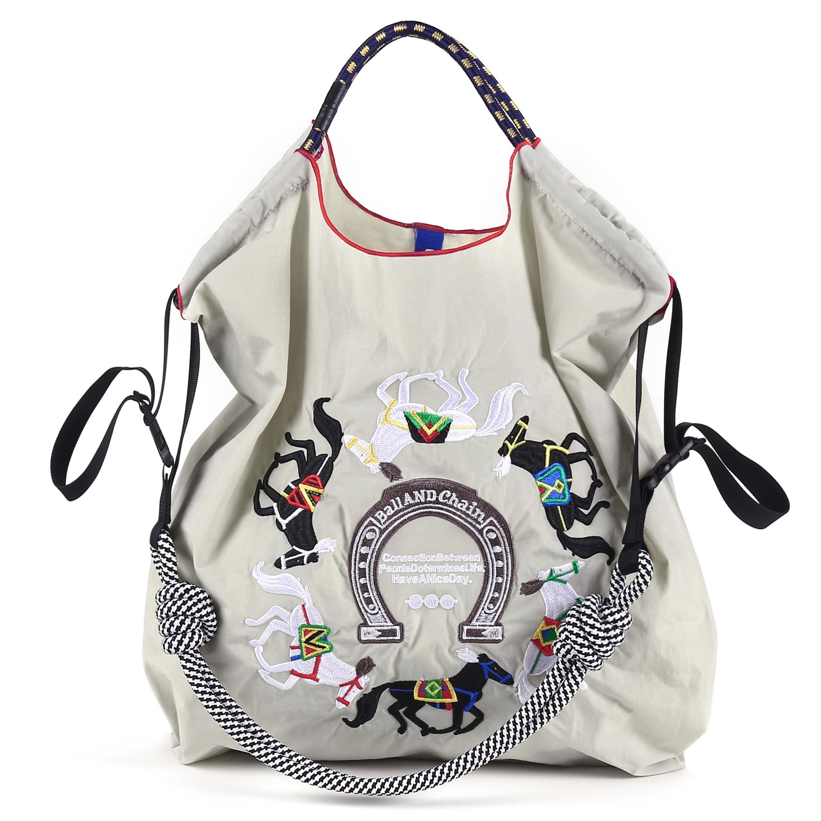 Ball&Chain Stylish Women's Reusable Shopping Bag for Leisure, Travel, and Beach Trips