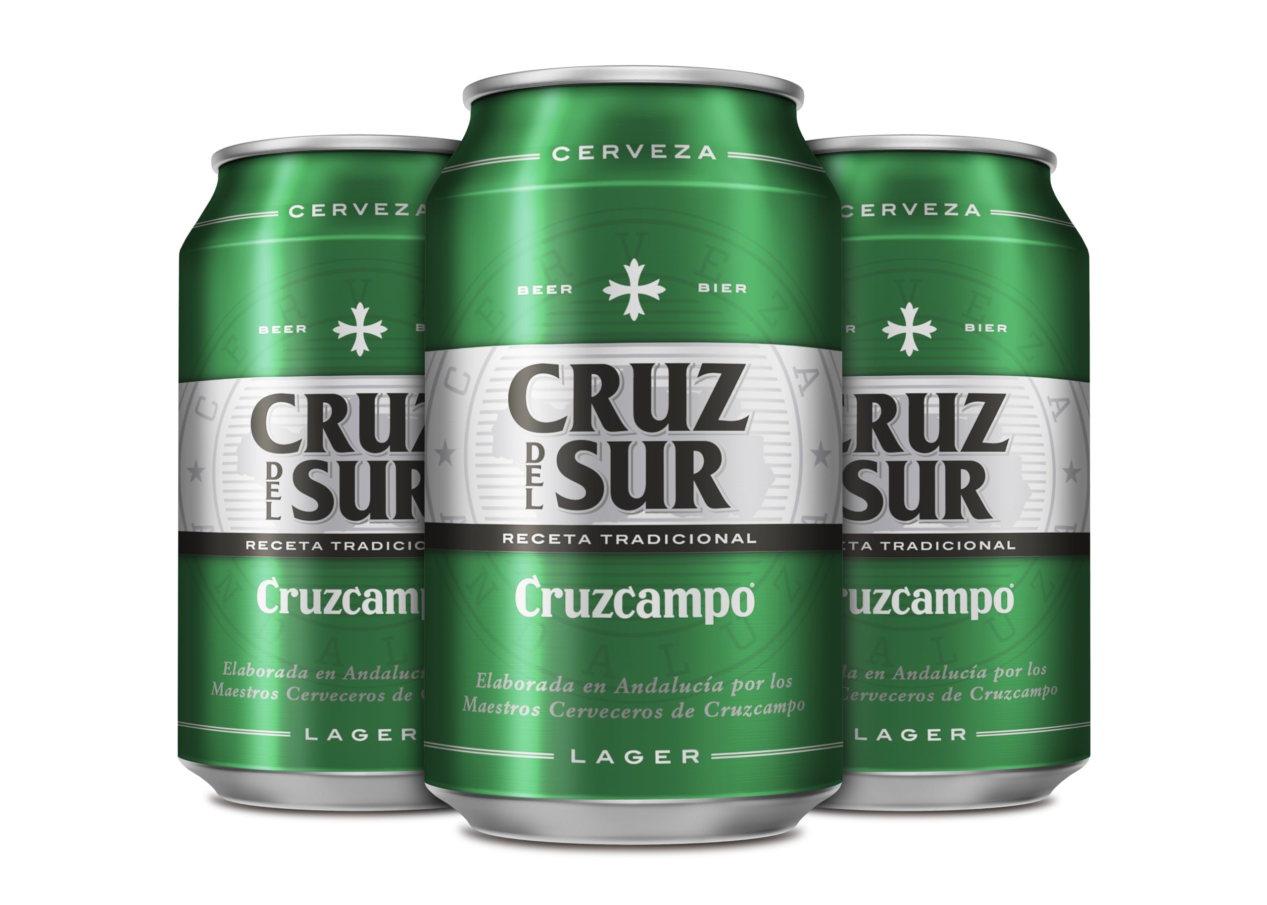 Cruz del Sur cerveza, Pack 24 latas, 33 cl (Paquete de 4)