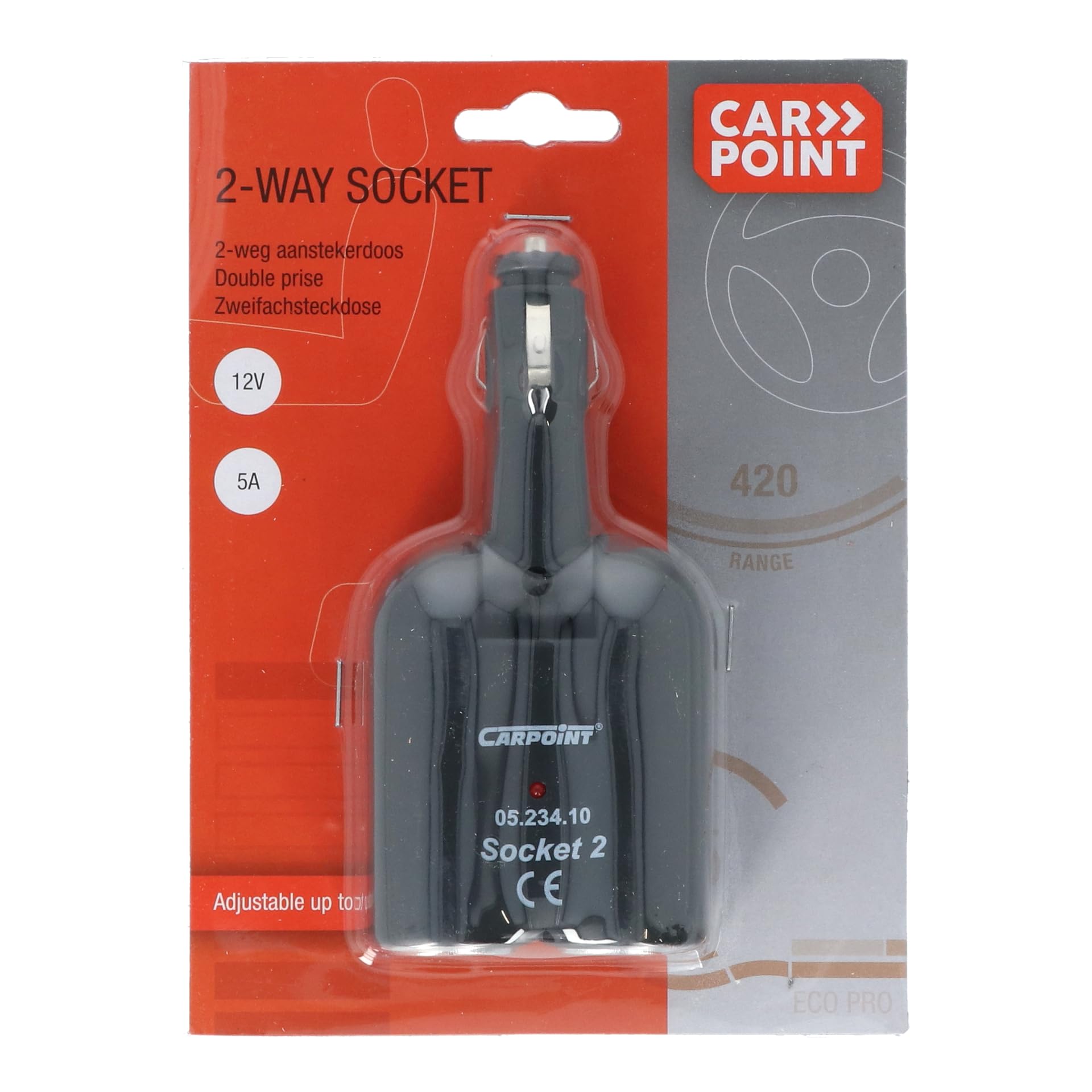 Carpoint CPT0523410 2-Way Multi Socket