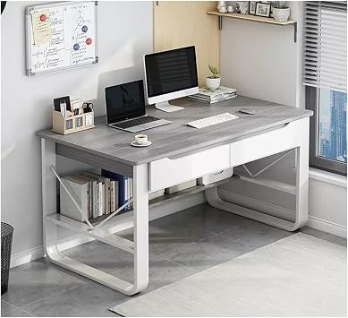 Computer Desk PC Table Desktop Home Office Desk Workbench Simple Student Desk with Drawers Desk PC Gaming Table Desk Color C, Size 100 * 60 * 72cm