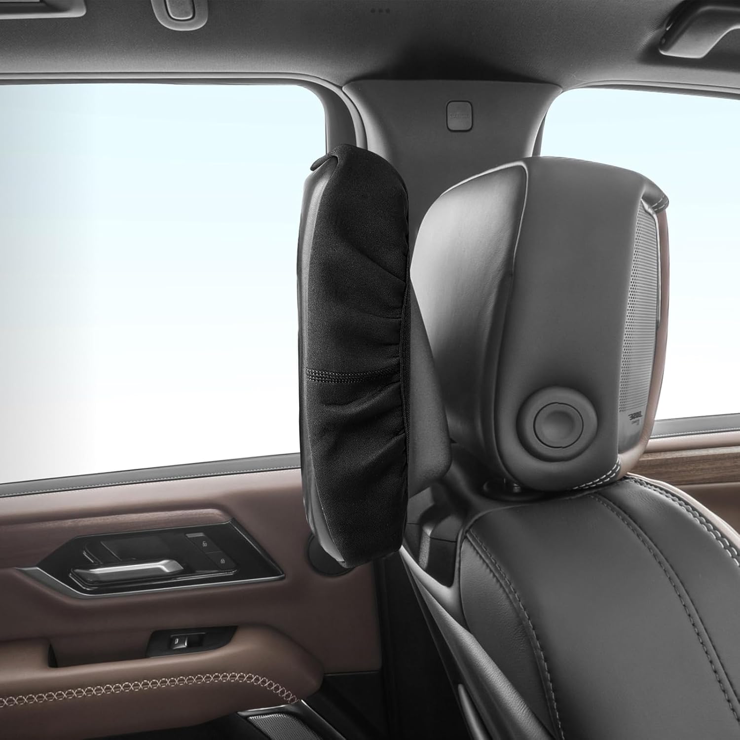 PU Leather Rear Seat Screen Protectors 2-Piece Set, Suitable for 2021-2026 Cadillac Escalade, with Elastic Band Design for Easy Installation, Dustproof, Scratch Resistant, and Anti-Collision.