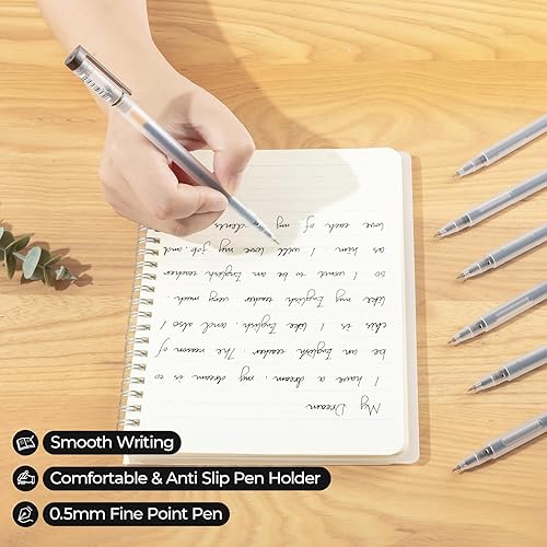 Miniatura 5 de M&G Paquete de 12 bolígrafos de gel negros de 0.020 in AGP12832