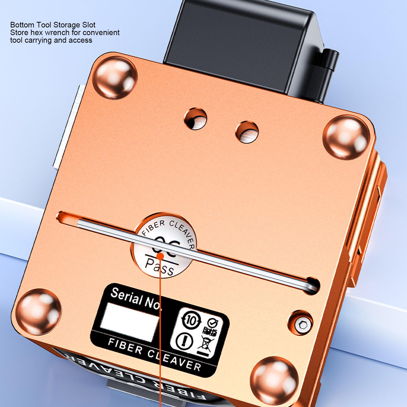 Generic Cortadora de Fibra óptica Pelacables de 3 Puertos <ángulo de 0,5° 16 Lados de Corte 58000 Cortes Accesorio 3 en 1 Restablecimiento Automático para Fibras de 0,25 Mm,9 Mm
