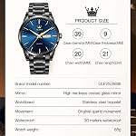 Men's Casual Stainless Steel Watch, Big Face Round Analog Quartz Watch with Day and Date, Classic Waterproof Simple Dial Dress Watch for Men, Gold Silver Black Band