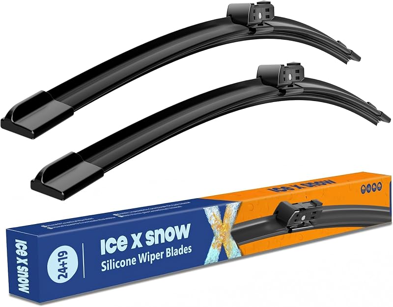 Palhetas de limpador de para-brisa em silicone icexsnow 61 cm + 48,3 cm para Volkswagen Jetta, Passat e CC – Kit com 2 unidades