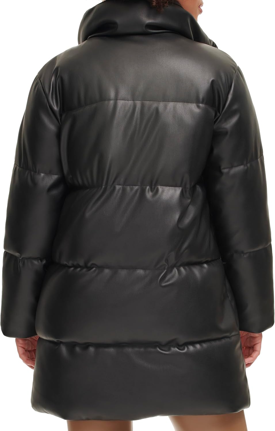 Levi's Women's Faux Leather Mid-length Puffer Coat - Image 4