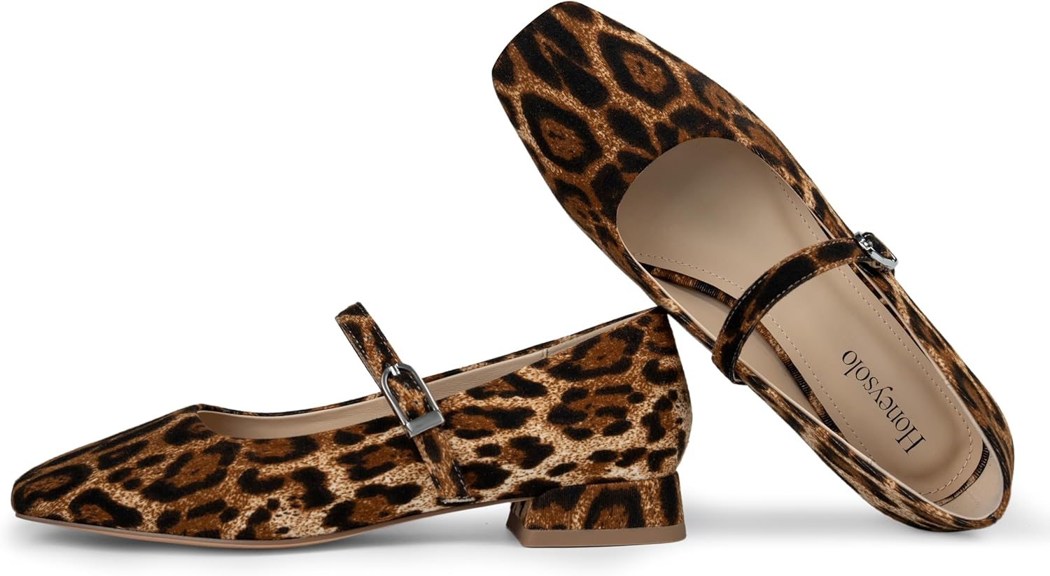 Low Heel Adjustable Strap Ballet Flats for Daily Work and Casual Wear