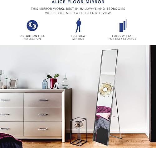 Miniatura 7 de Adesso WK2444-20 espejo de piso Alice acabado de cobre Acero talla única