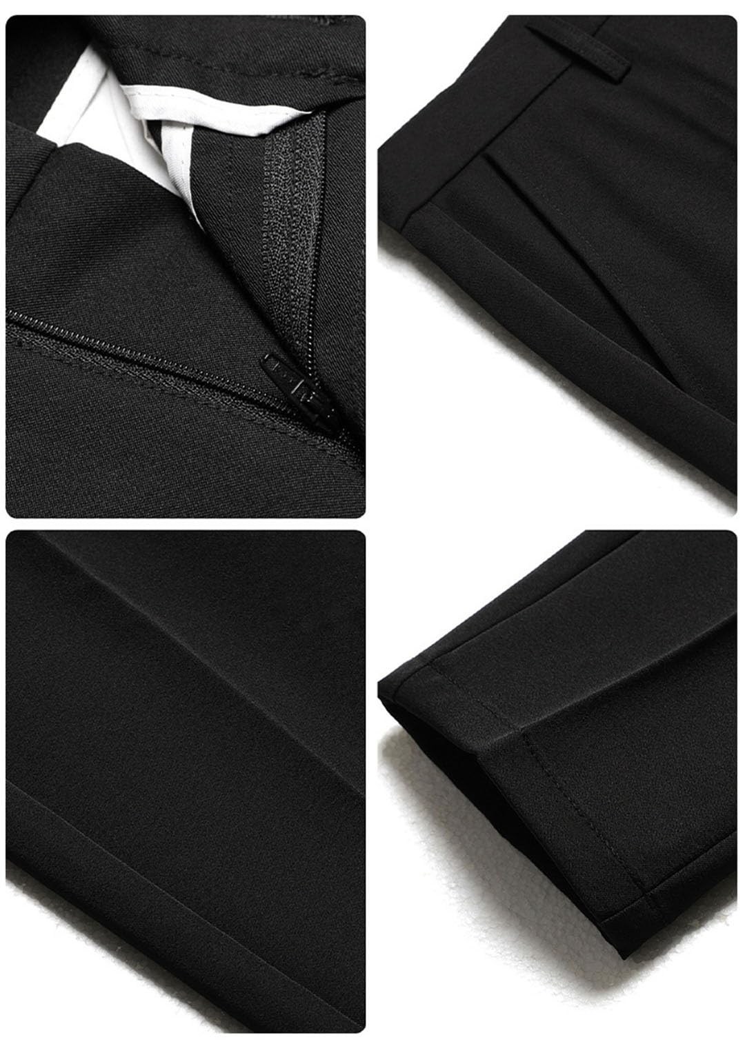 Vogrtcc Pantaloni da Abito da Uomo Stretch Slim Business Office Elastico in Vita Pantaloni Casual Taglie Forti
