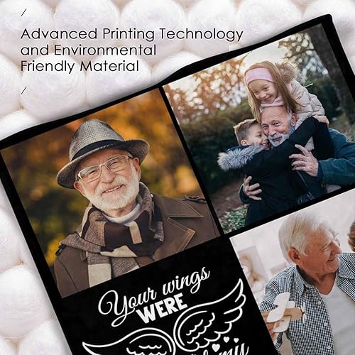 Miniatura 4 de Caisuedawn Manta conmemorativa personalizada en memoria amorosa de un ser querido, manta de collage de fotos personalizada, manta de recuerdo,