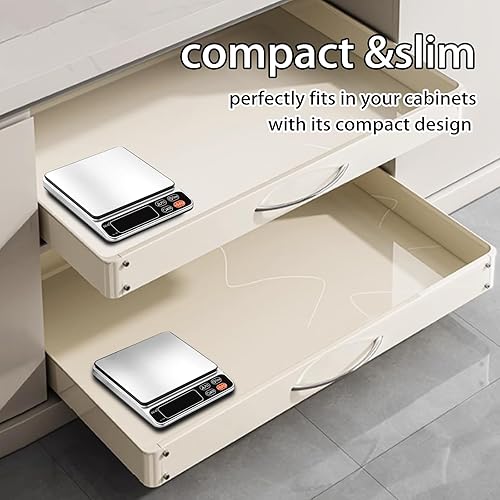 Miniatura 10 de Báscula de cocina para cocinar hornear preparación de comidas dieta y pérdida de peso onzas digitales gramos mililitros 66 libras  66lbs pantalla