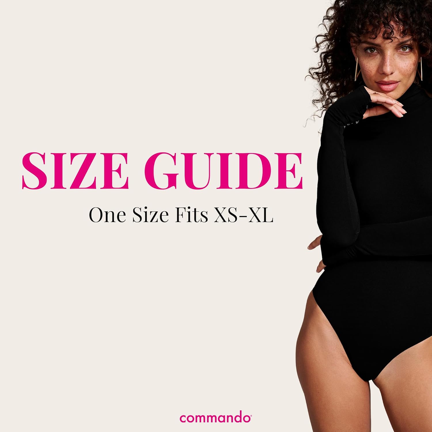 commando - Ballet Long Sleeve Turtleneck Bodysuit | Soft Shapewear Turtleneck Bodysuit | One Size Fits Most| Machine Washable - Image 5