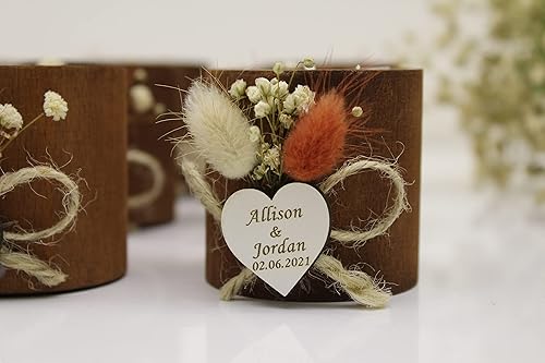 Miniatura 4 de Candelabros cilíndricos personalizados, velas de madera, velas para el hogar, decoración de fiesta, velas de té y candelabros, recuerdos de boda,