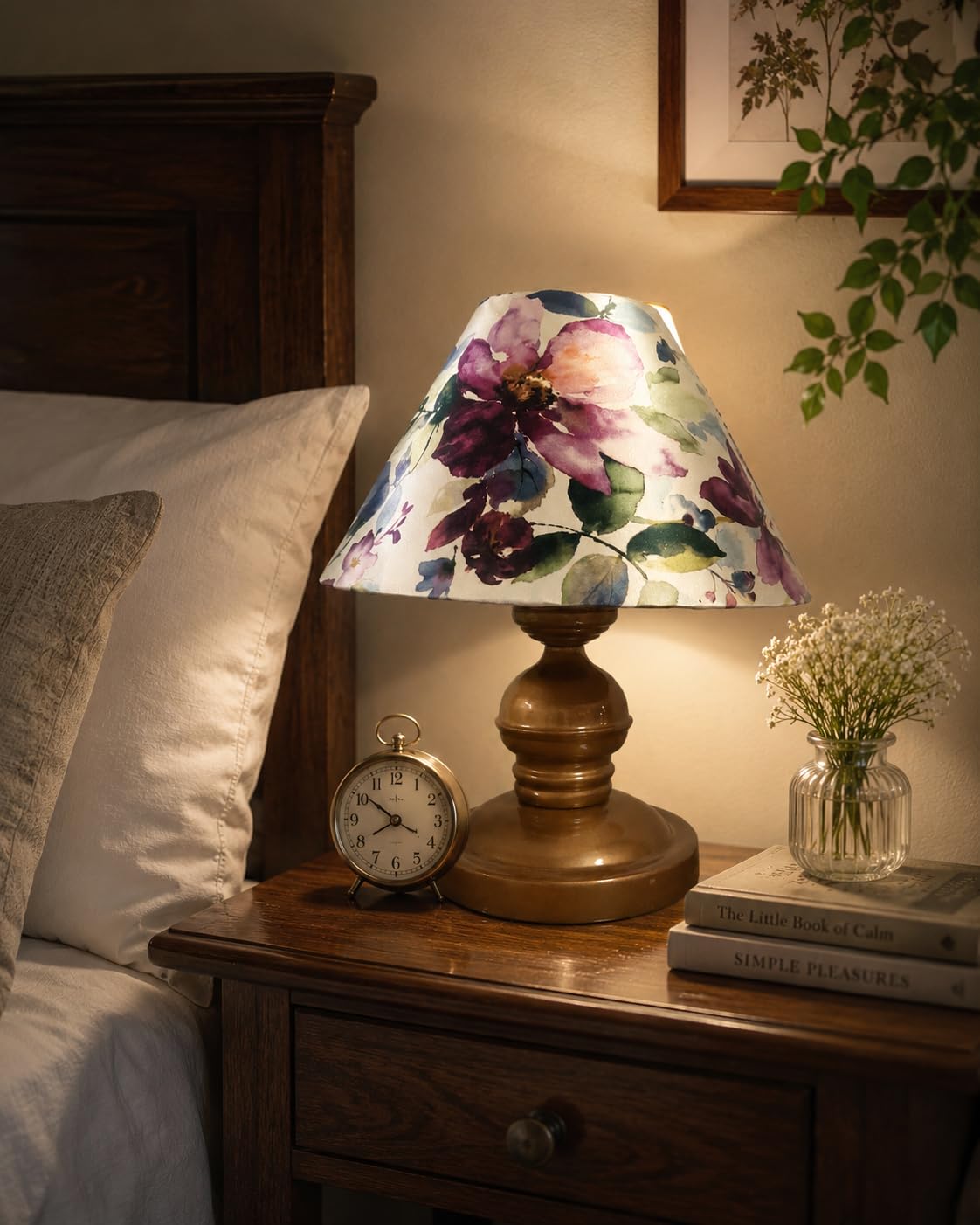 tu casa Table Lamp | Premium Satin Shade | Golden Metal Base | Modern Home Décor | Ambient Bedside Lighting | Bedroom, Living Room, Study Table, Office, Reading Room & Festival Gifting - Lilac-image-44