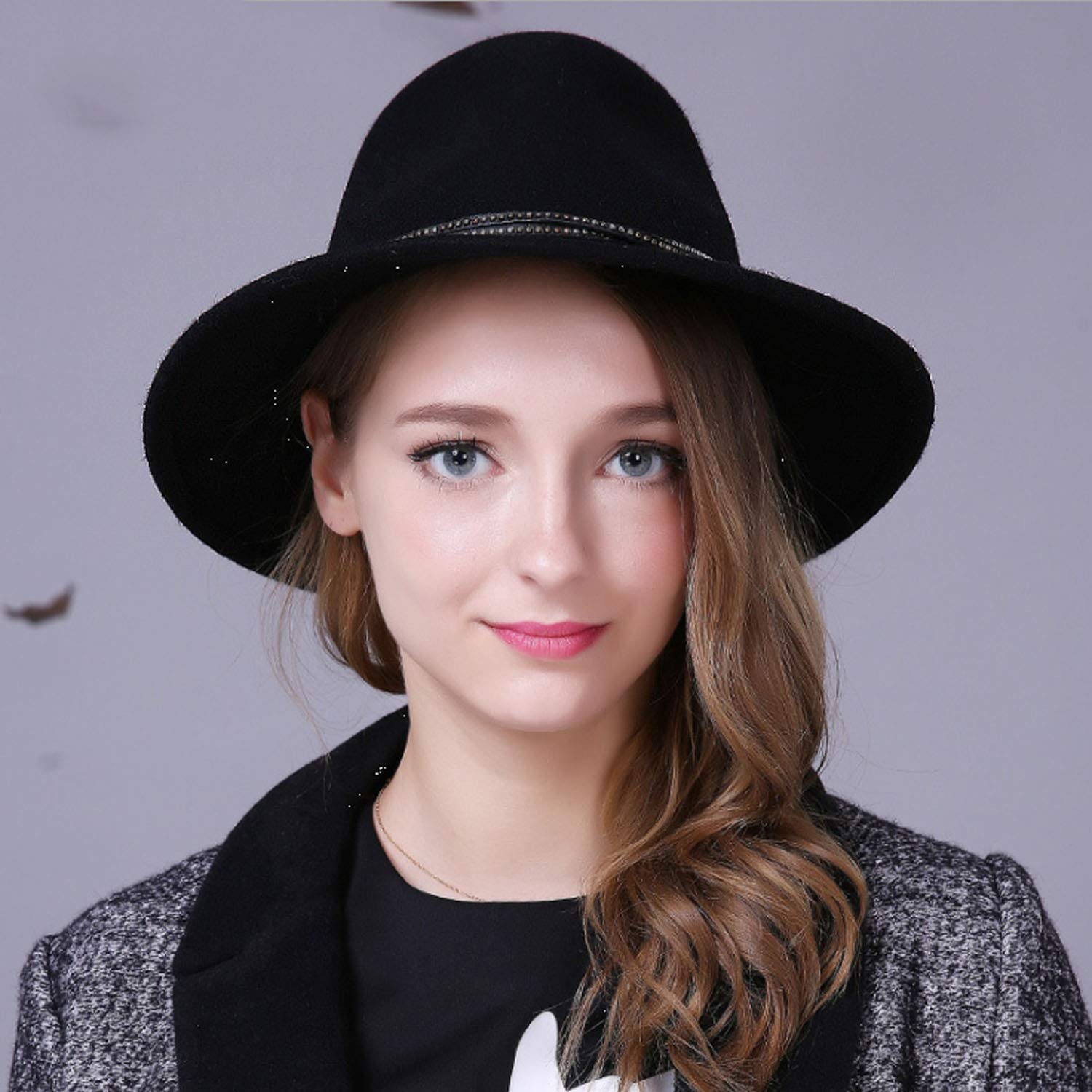 Sombrero Otoño Invierno Moda Top Sombrero Liso Ajustable Jazz Tapa Pareja Tendencia, Mejor Comodidad/Black/Medium