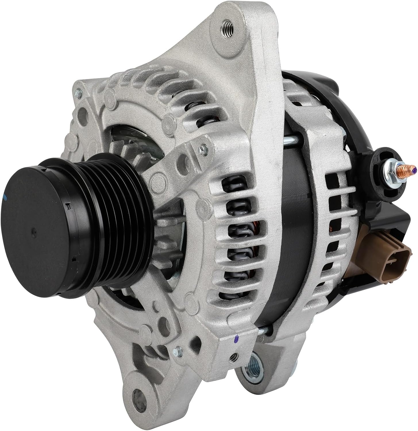 SCITOO New Alternator Fits for Scion for xD 1.8L 2008-2014,for Toyota for Corolla 1.8L 2009-2013 12V 110Amp CW 6-Groove Pulley High Output Alternator 1042102800 11386