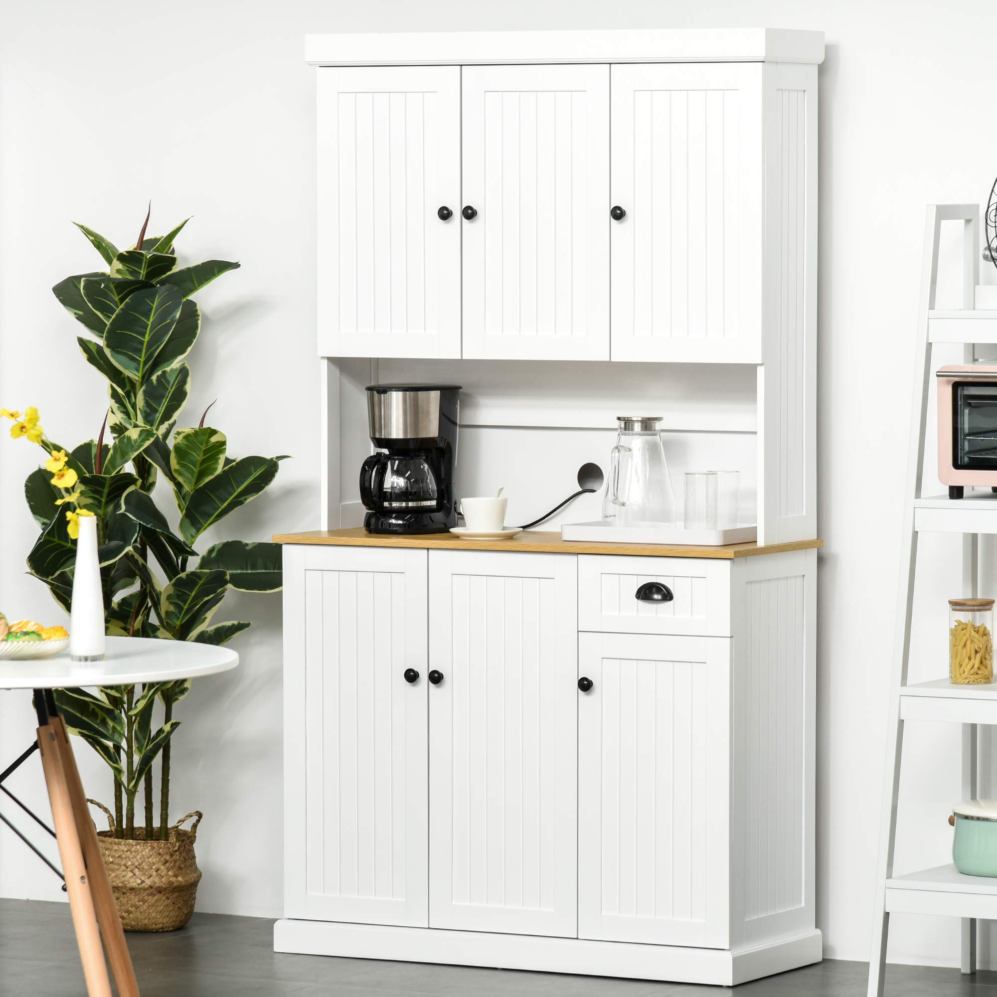 Buy 71" Buffet with Hutch, Modern Kitchen Pantry Storage