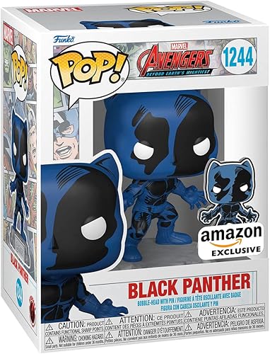 Miniatura 2 de Funko Pop! & Pin Los Vengadores Los héroes más poderosos de la Tierra - 60 aniversario, Pantera Negra con Pin, Exclusivo de Tienda