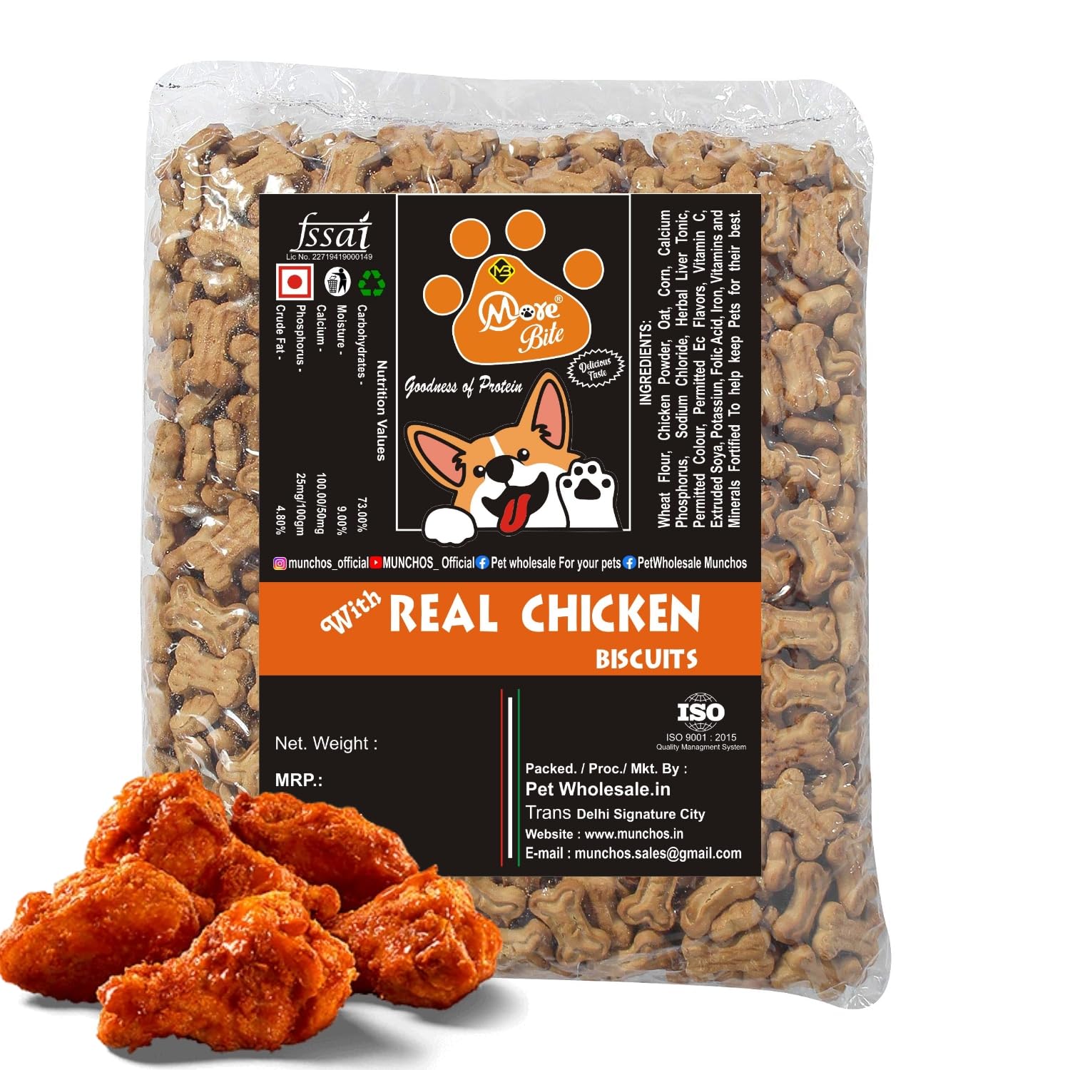 More Bite All Life Stages Real Chicken Dog Biscuits 1 Kg