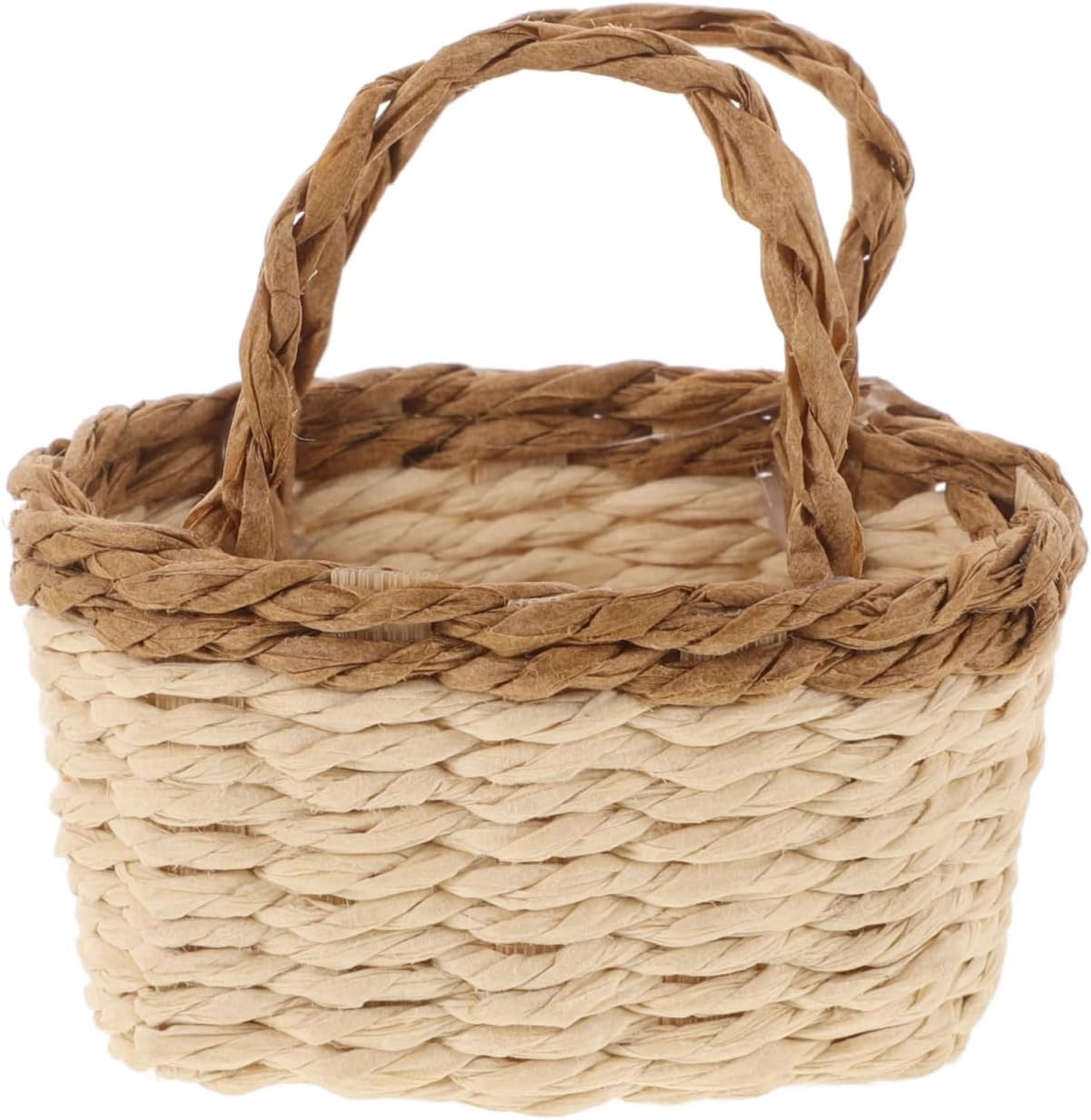 Totority Miniature Woven Basket for Dollhouse Realistic Handheld Prop for Home D…