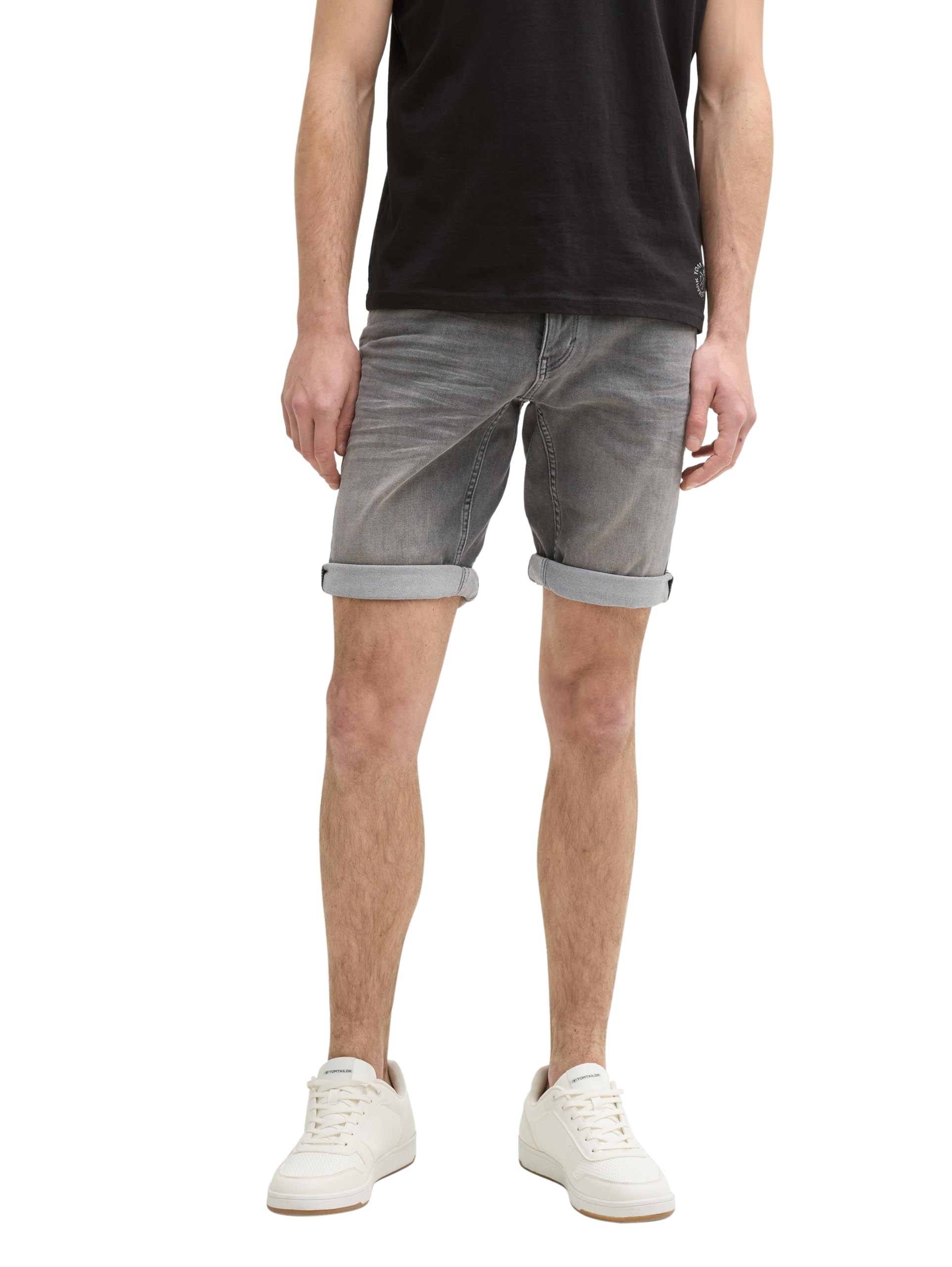 Tom Tailor Herren TTJOSH Regular Slim Jeans Shorts mit Superstretch