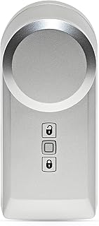 Homematic IP Smart Home Türschlossantrieb, silber, elektronisches Türschloss, Smart Lock nachrüstbar ohne Umbau, Türöffner steuerbar per App, Alexa & Google Assistant, 160556A0