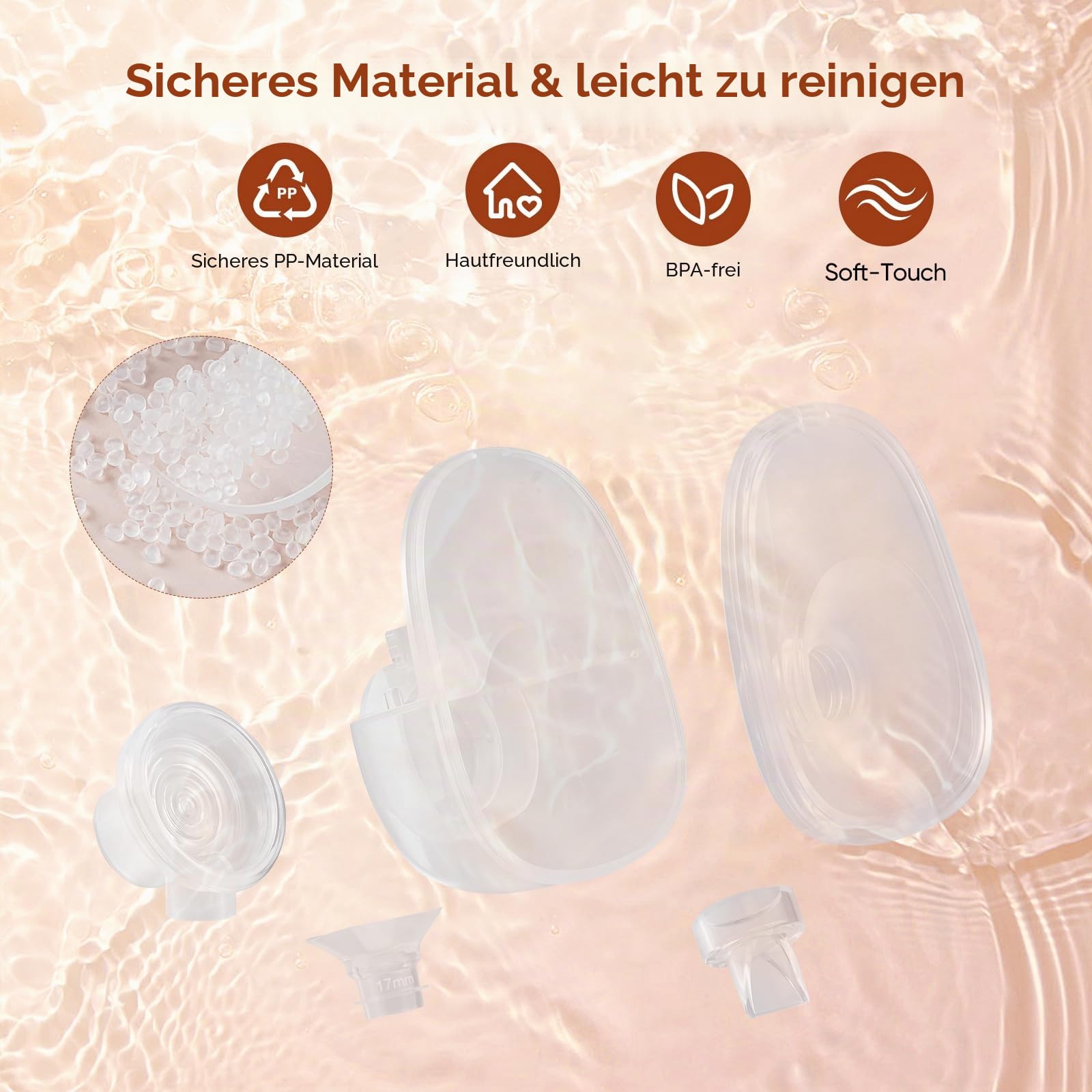 Freihändige Milchpumpe, 2 Pack tragbare Pumpen mit 4 Modi und 12 Stufen, tragbare elektrische Milchpumpe mit 17/19/21/24-mm-Aufsätzen für Zuhause, Arbeit und Reisen (Weiß)