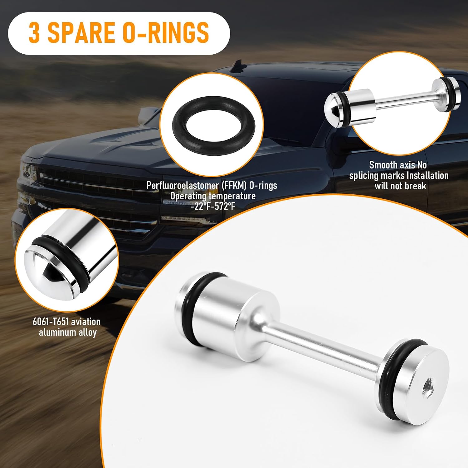 Aluminum LS Oil Diverter Barbell for GM Gen III & IV LS1 LS2 LS3 LS6 LQ4 LQ9 L92 L33 L99 Engines (2 washers)