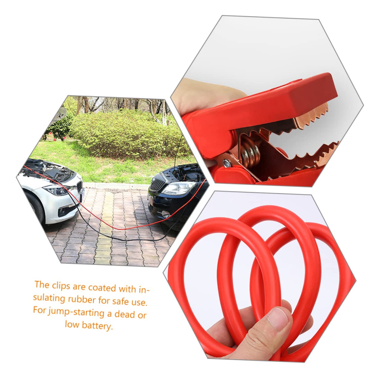 Câble de Démarrage Voiture 2500a Pinces Crocodile, Gaine Pvc, Anti-nœuds, Diamètre 11mm, pour Booster Batterie en Urgence